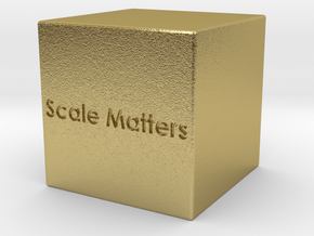 Scale Matter 1in cube in Natural Brass