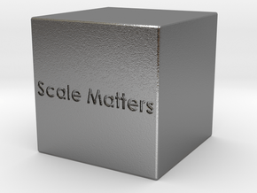 Scale Matter 1in cube in Natural Silver