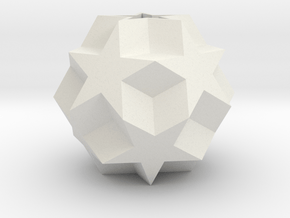 Dodecadodecahedron in White Natural Versatile Plastic