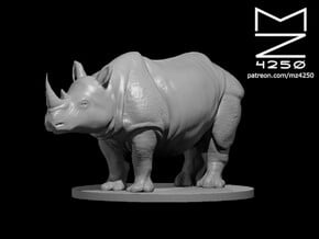Rhino in White Natural Versatile Plastic