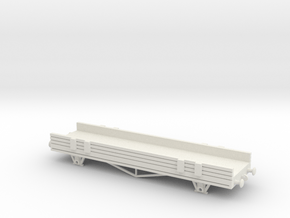 HO/OO CCT Flatbed 2-Axle v2 Chain in White Natural Versatile Plastic