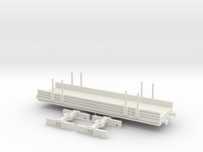 HO/OO CCT Flatbed Bogie v1.5 Chain in White Natural Versatile Plastic