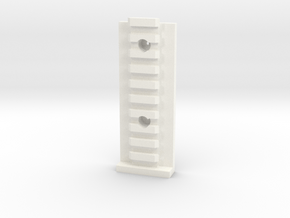 Wall-Mounted Picatinny Attachment Holder in White Smooth Versatile Plastic