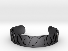 Metaverse CUFF BRACELET in Polished and Bronzed Black Steel