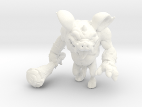 Bokoblin Ogre miniature model for fantasy game dnd in White Smooth Versatile Plastic