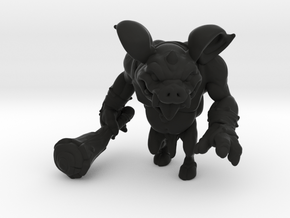 Bokoblin Ogre miniature model for fantasy game dnd in Black Smooth Versatile Plastic
