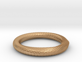 Snake Ring_R05 _ Mobius in Natural Bronze: 6 / 51.5