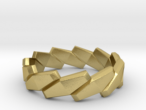 Hexa Combine Ring_01 in Natural Brass: 5 / 49