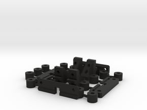 TT-02 KRv1 Parts Set in Black Natural Versatile Plastic