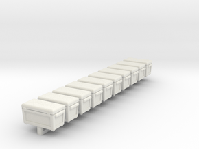 Ice Chest Cooler 1-64 Scale 10 Pack in White Natural Versatile Plastic