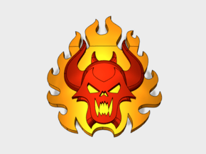 60x Burning Demon : Shoulder Insignia pack in Smooth Fine Detail Plastic
