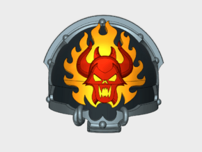 10x Burning Demon - T:4a Chaos Terminator Shoulder in Tan Fine Detail Plastic