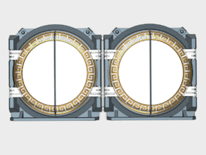 Blank Greek Circle : Mark-1 APC Round Doors in Tan Fine Detail Plastic