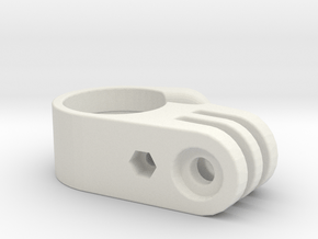 For GoPro TT Mount In line - 22.2mm in White Natural Versatile Plastic