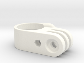 For GoPro TT Mount In line - 22.2mm in White Smooth Versatile Plastic