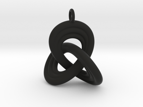 Trefoil knot 2011281223 in Black Smooth Versatile Plastic