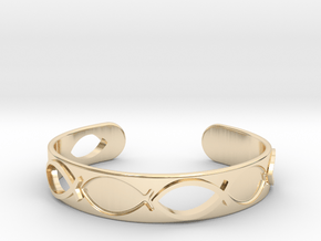 Jesus fish | bracelet in 14k Gold Plated Brass