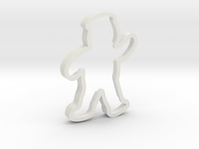 1970s Gingerbread Man Cookie Cutter in White Natural Versatile Plastic