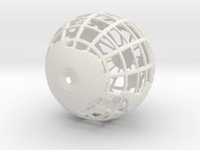 Small Globe in White Natural Versatile Plastic