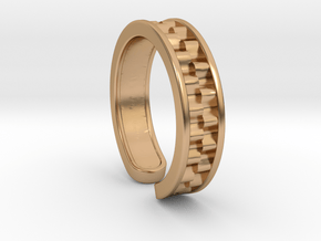 Waves [Ring] in Polished Bronze