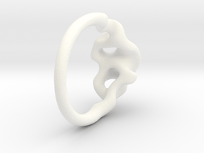 Reaction Diffusion Ring Nr. 12 (Size 54) in White Smooth Versatile Plastic