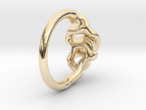 Reaction Diffusion Ring Nr. 12 (Size 54) in 14k Gold Plated Brass