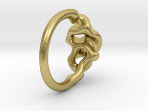 Reaction Diffusion Ring Nr. 12 (Size 54) in Natural Brass