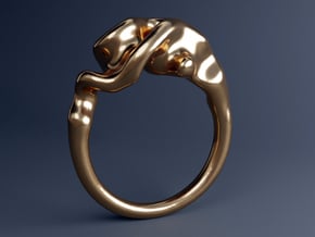 Reaction Diffusion Ring Nr. 12 (Size 54) in Polished Bronze