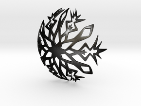 Snowflake bowl in Matte Black Steel