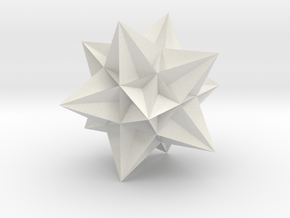 Great Icosahedron in White Natural Versatile Plastic