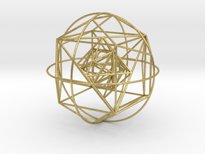 Nested Platonic Solids in Natural Brass