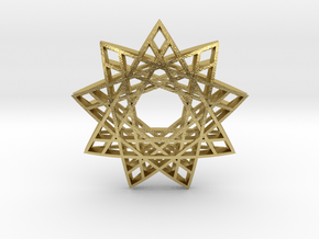 Star of Invisible Keys (Double Domed) in Natural Brass