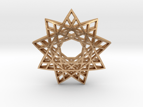 Star of Invisible Keys (Double Domed) in Natural Bronze