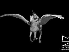 Dragonborn Ranger on Pegasus in Smooth Fine Detail Plastic