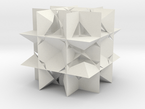 Great Rhombicuboctahedron in White Natural Versatile Plastic