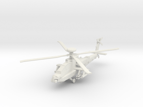 Boeing AH-64D Longbow Apache Attack Helicopter in White Natural Versatile Plastic: 1:72