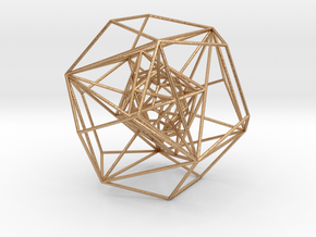 Nested Platonic Solids (Version Dd) in Natural Bronze