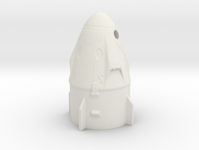 Dragon SpaceX in White Natural Versatile Plastic