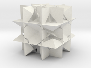 Uniform Gt, Rhombicuboctahedron in White Natural Versatile Plastic