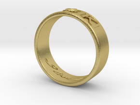 B and K ring Size 8 in Natural Brass