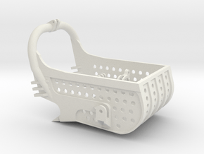 dragline bucket 3cuyd, with holes - scale 1/50 in White Natural Versatile Plastic
