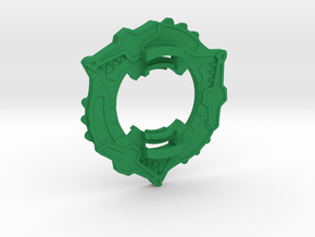 Beyblade Trygator-2 attack ring in Green Processed Versatile Plastic