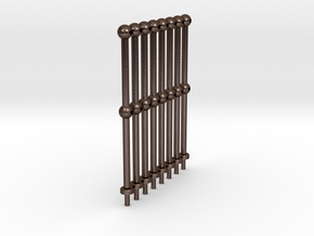 Stanchion48mm2Ballx8 v18 20th in Polished Bronze Steel