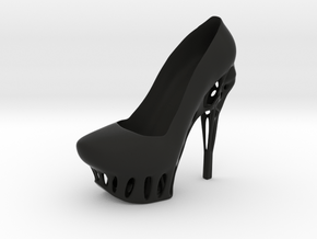 Left Biomimicry High Heel in Black Smooth Versatile Plastic