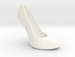Right Wedge High Heel part 1/2 (top) in White Smooth Versatile Plastic
