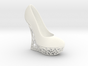 Right Wedge High Heel (complete) in White Smooth Versatile Plastic