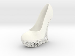 Left Wedge High Heel (complete) in White Smooth Versatile Plastic