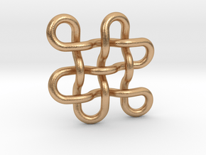 endless knot / eternal knot / buddha knot small in Natural Bronze