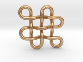 Endless knot / eternal knot / buddha knot medium   in Natural Bronze