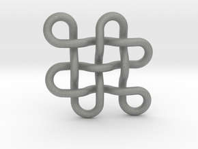 Endless knot / eternal knot / buddha knot medium   in Gray PA12